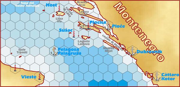 Il mare Adriatico all'altezza di Pelagosa